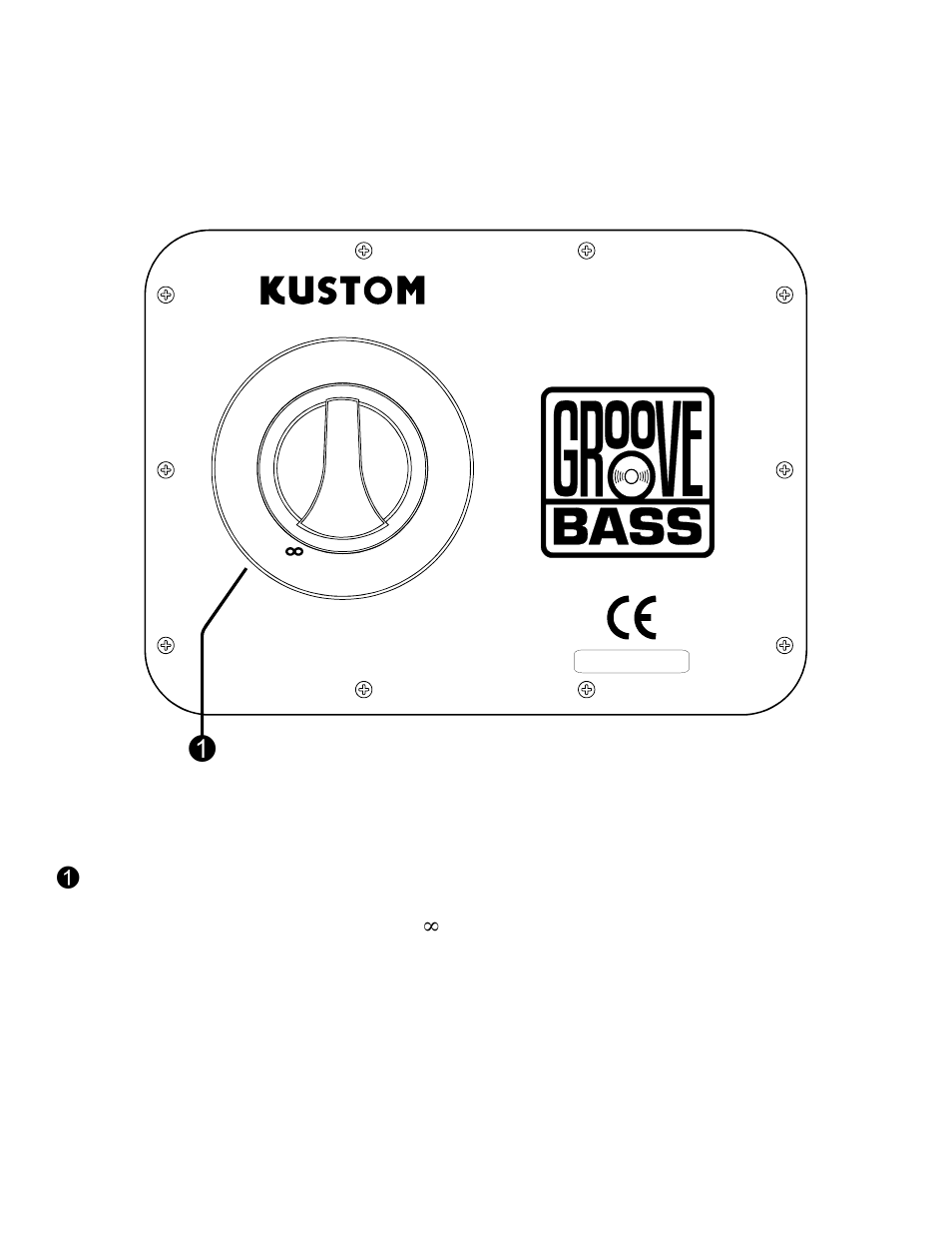 1rear panel on cabinet, Horn attenuator | Kustom GROOVE 115C User Manual | Page 8 / 12