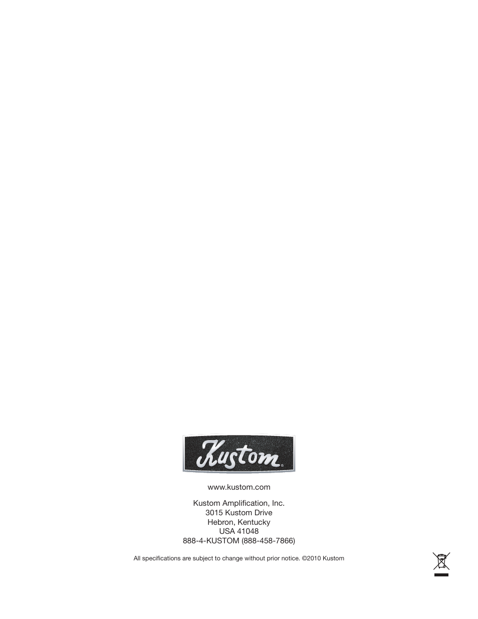 Kustom KXB20 User Manual | Page 12 / 12