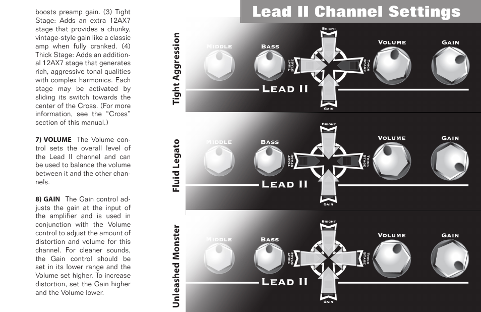 Lead ii channel settings | Kustom Double Cross none User Manual | Page 16 / 26