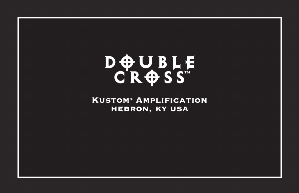 Kustom Double Cross none User Manual | Page 26 / 26