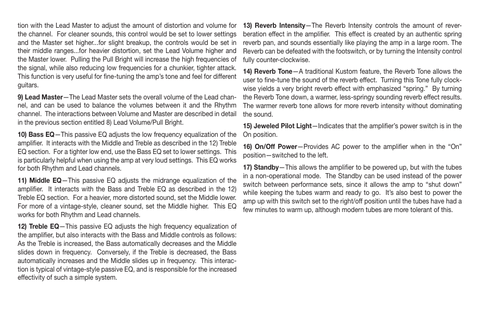 Kustom V50 User Manual | Page 11 / 20