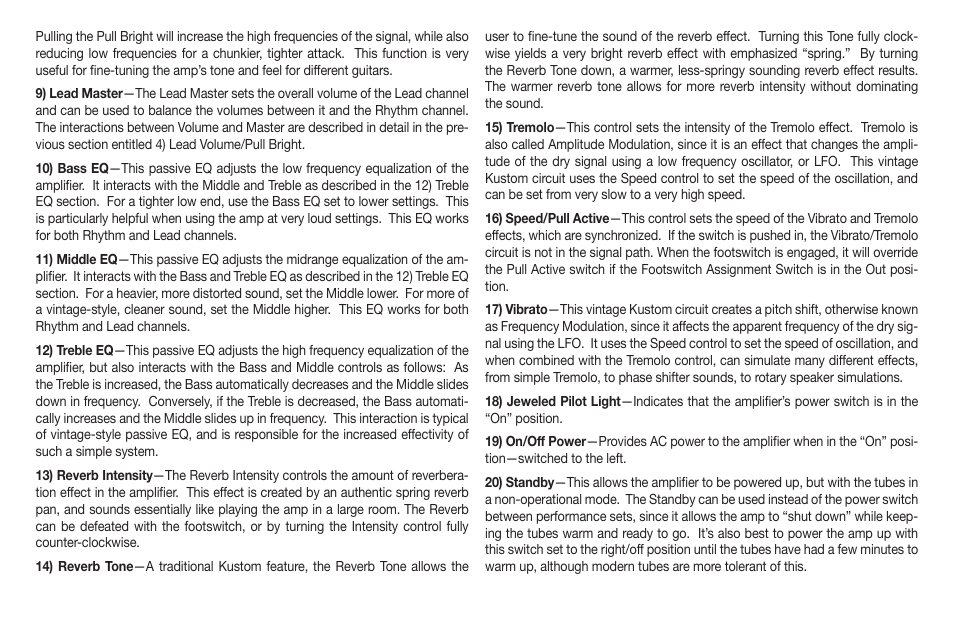 Kustom V50 User Manual | Page 15 / 20