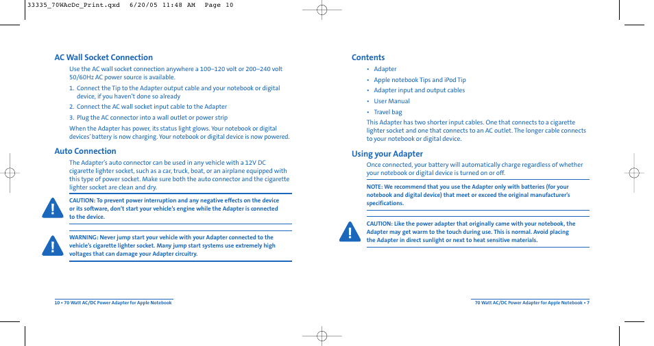 Kensington AC/DC Power Adapter 33335 User Manual | Page 7 / 8