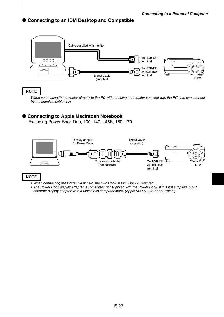 Connecting to an ibm desktop and compatible | Kensington DT20 User Manual | Page 27 / 58