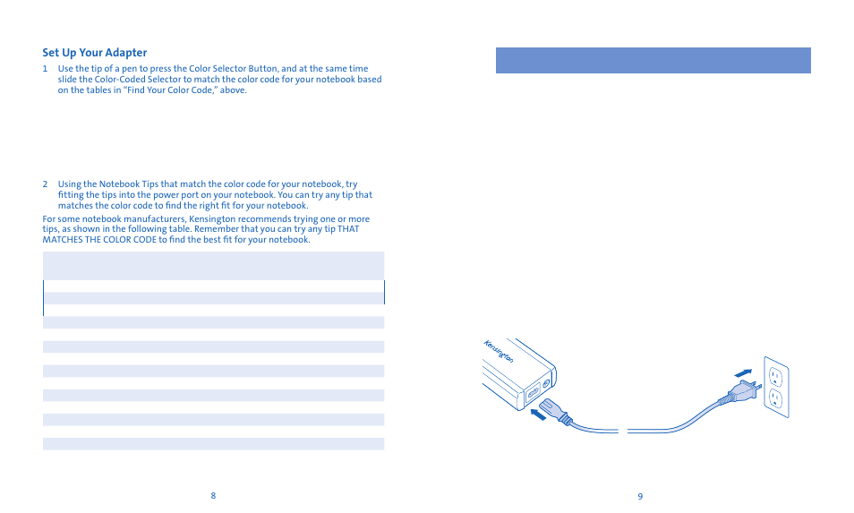 Set up your adapter | Kensington Notebook Power Adapter User Manual | Page 6 / 26