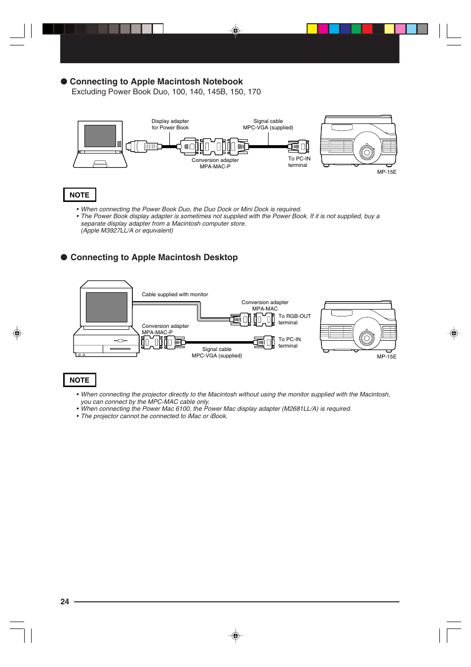 Connecting to apple macintosh desktop | Kensington MP-15E User Manual | Page 24 / 52