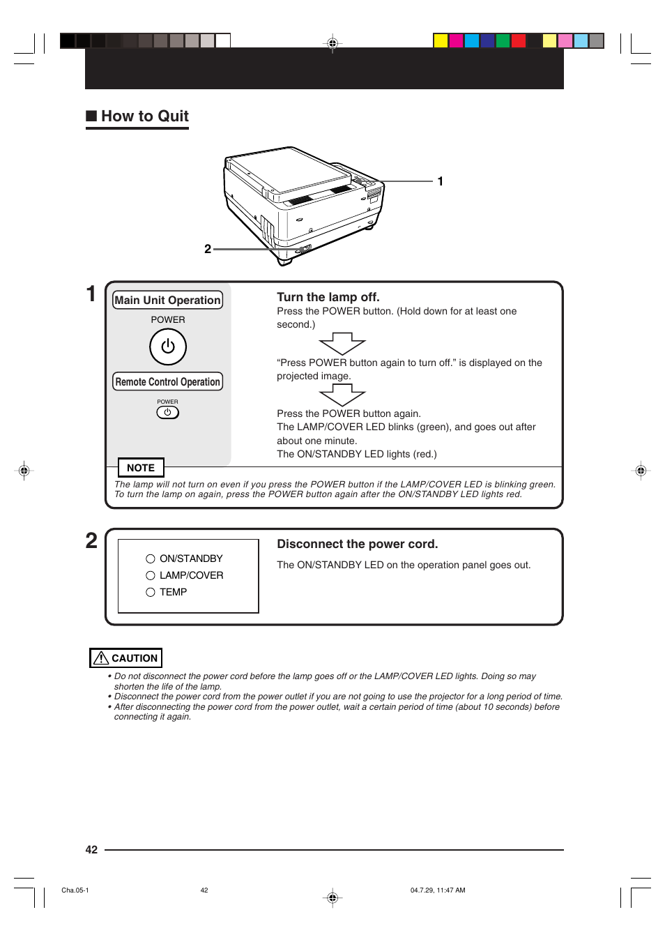 How to quit | Kensington MP-700 User Manual | Page 42 / 72