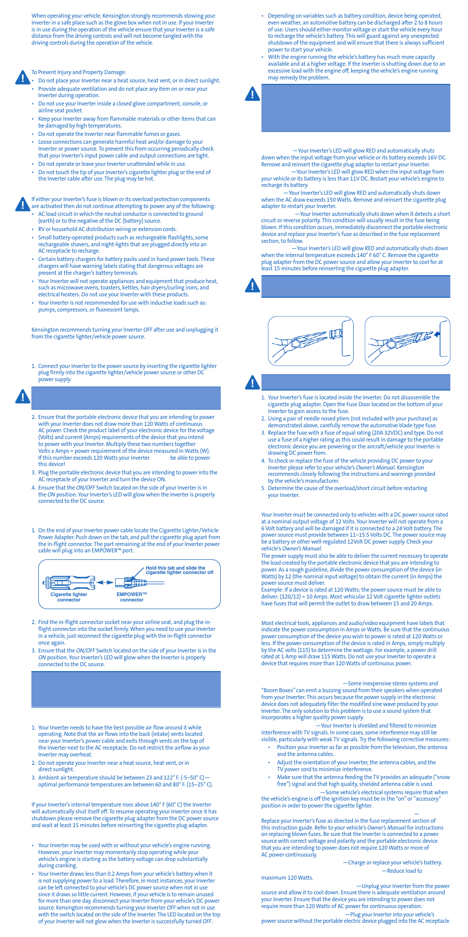 Kensington 150 User Manual | Page 2 / 2