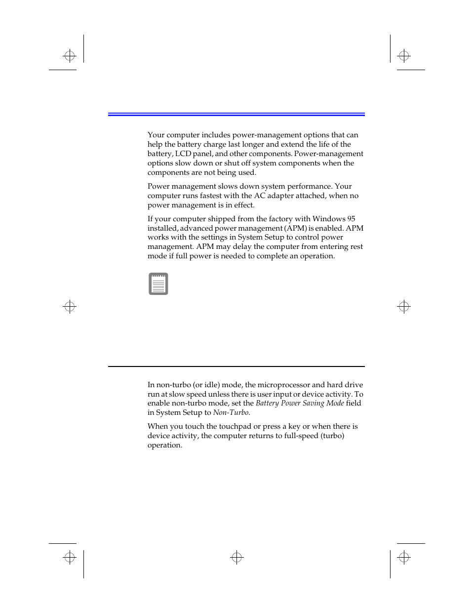 Using power management options, Non-turbo mode | Kensington M Series User Manual | Page 69 / 124