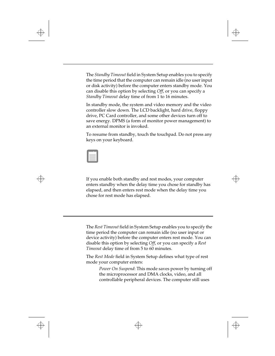 Standby mode, Rest mode | Kensington M Series User Manual | Page 70 / 124