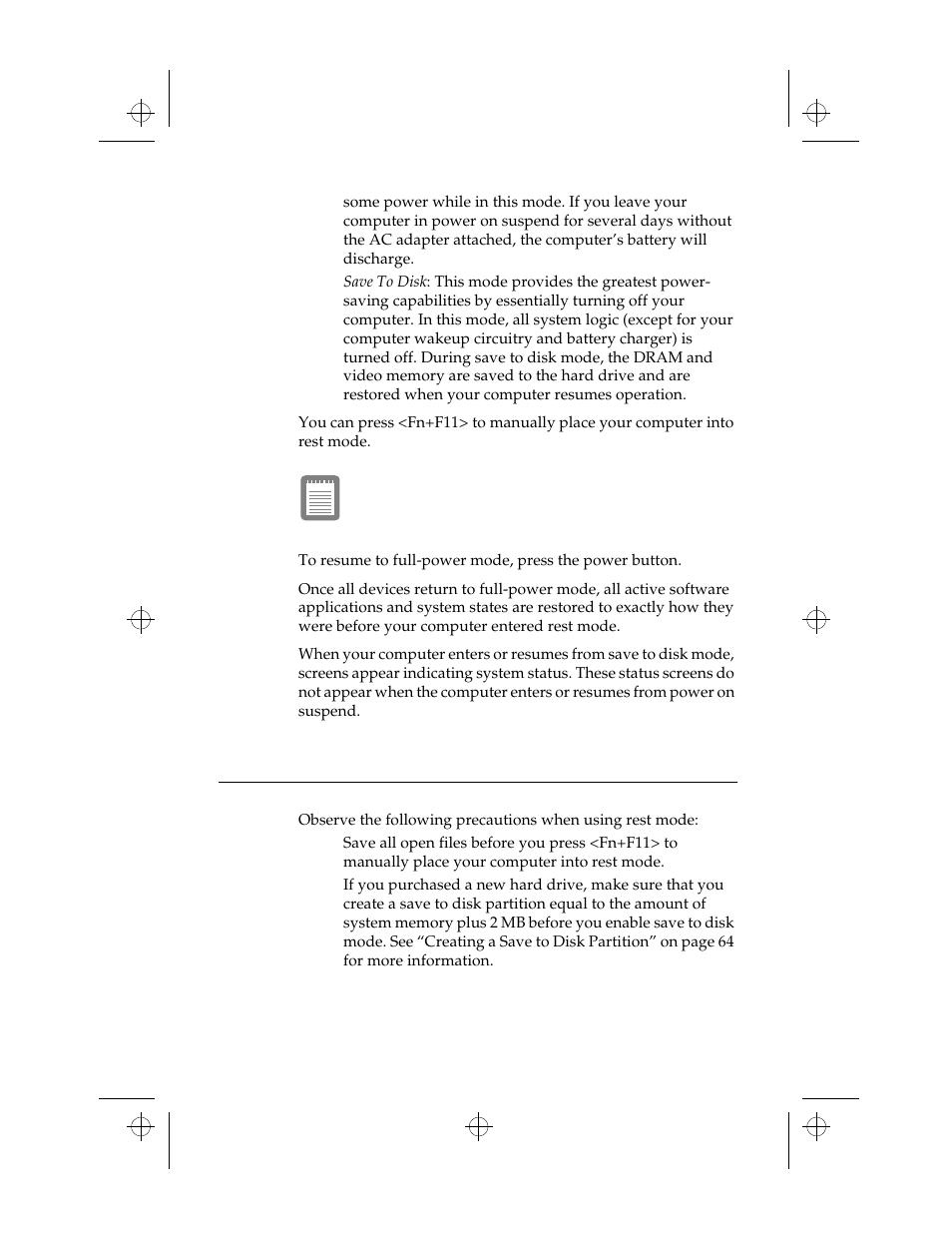 Rest mode precautions | Kensington M Series User Manual | Page 71 / 124