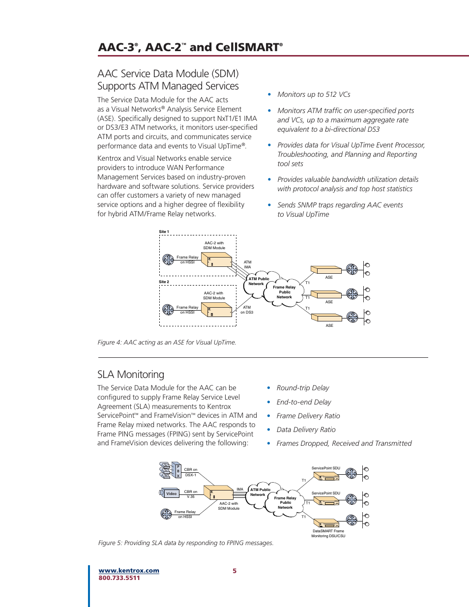 Aac-3, Aac-2, And cellsmart | Sla monitoring | Kentrox AAC-2TM User Manual | Page 5 / 12