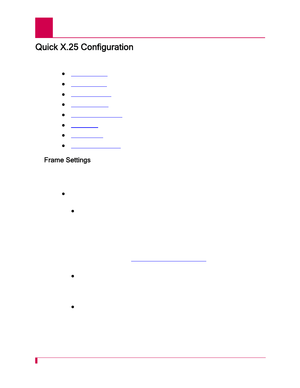 Quick x.25 configuration, Frame settings, Quick x.25 configuration -62 | Frame settings -62 | Kentrox AI296 User Manual | Page 156 / 404