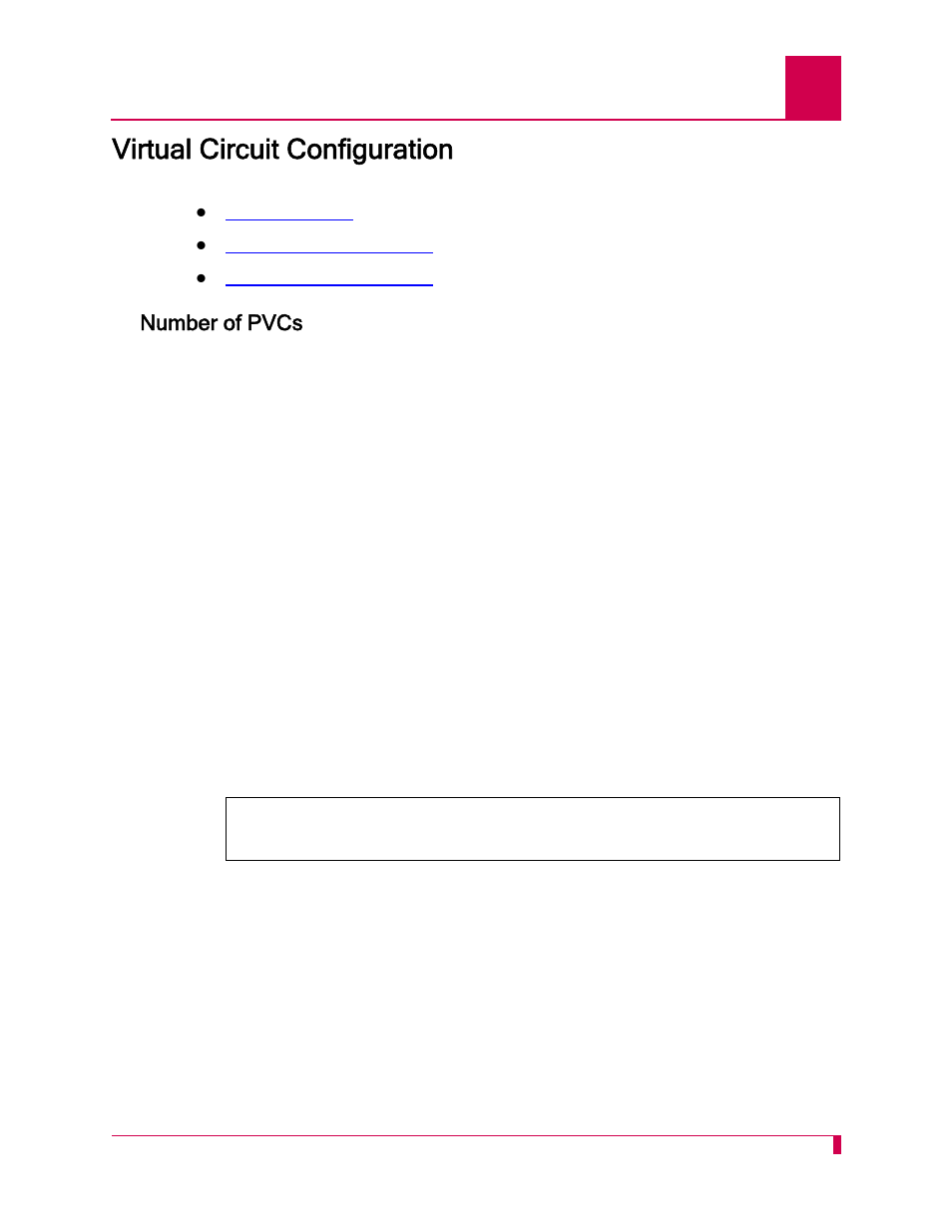 Virtual circuit configuration, Number of pvcs, Virtual circuit configuration -85 | Number of pvcs -85 | Kentrox AI296 User Manual | Page 179 / 404