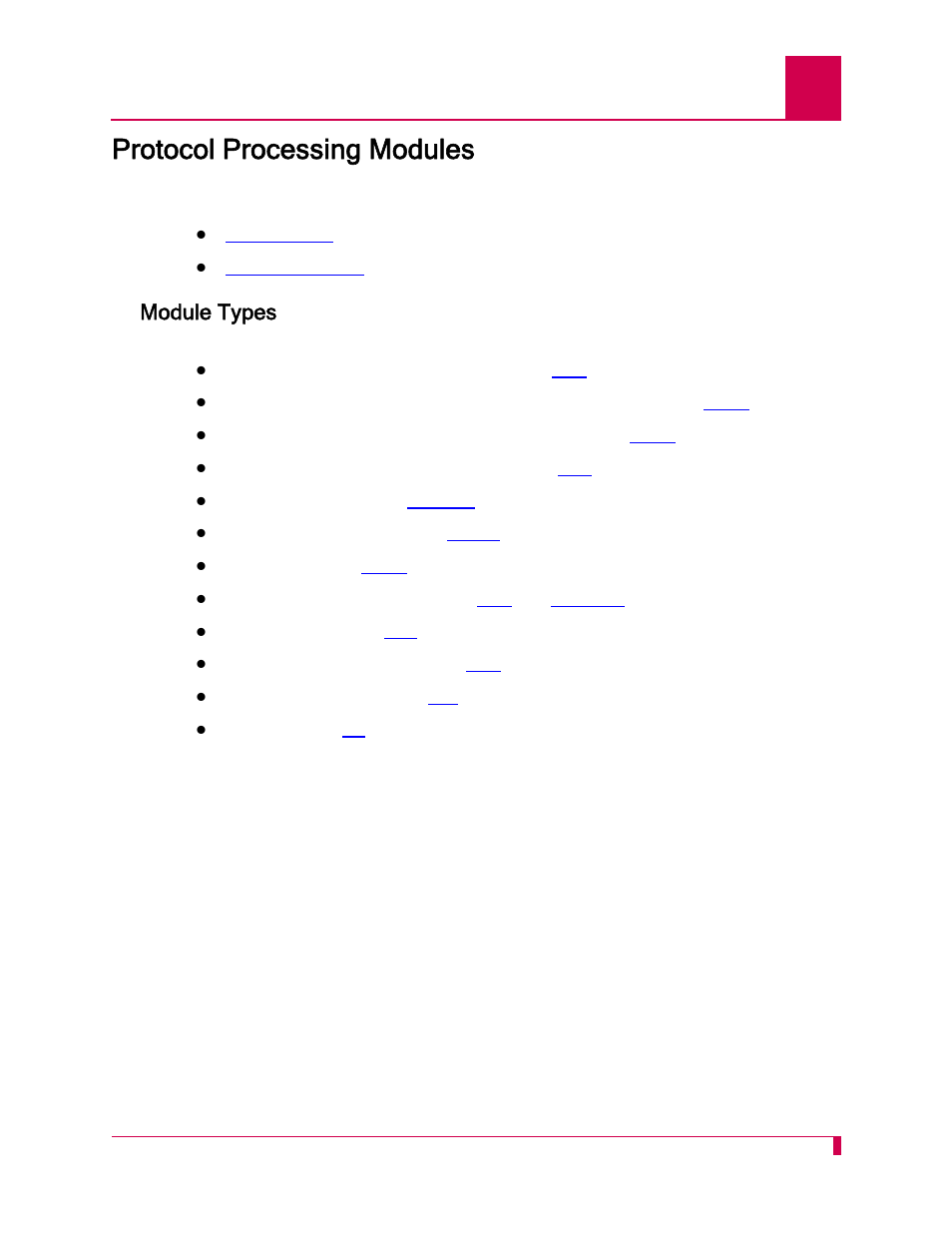 Protocol processing modules, Module types, Protocol processing modules -29 | Module types -29, Refer to | Kentrox AI296 User Manual | Page 233 / 404