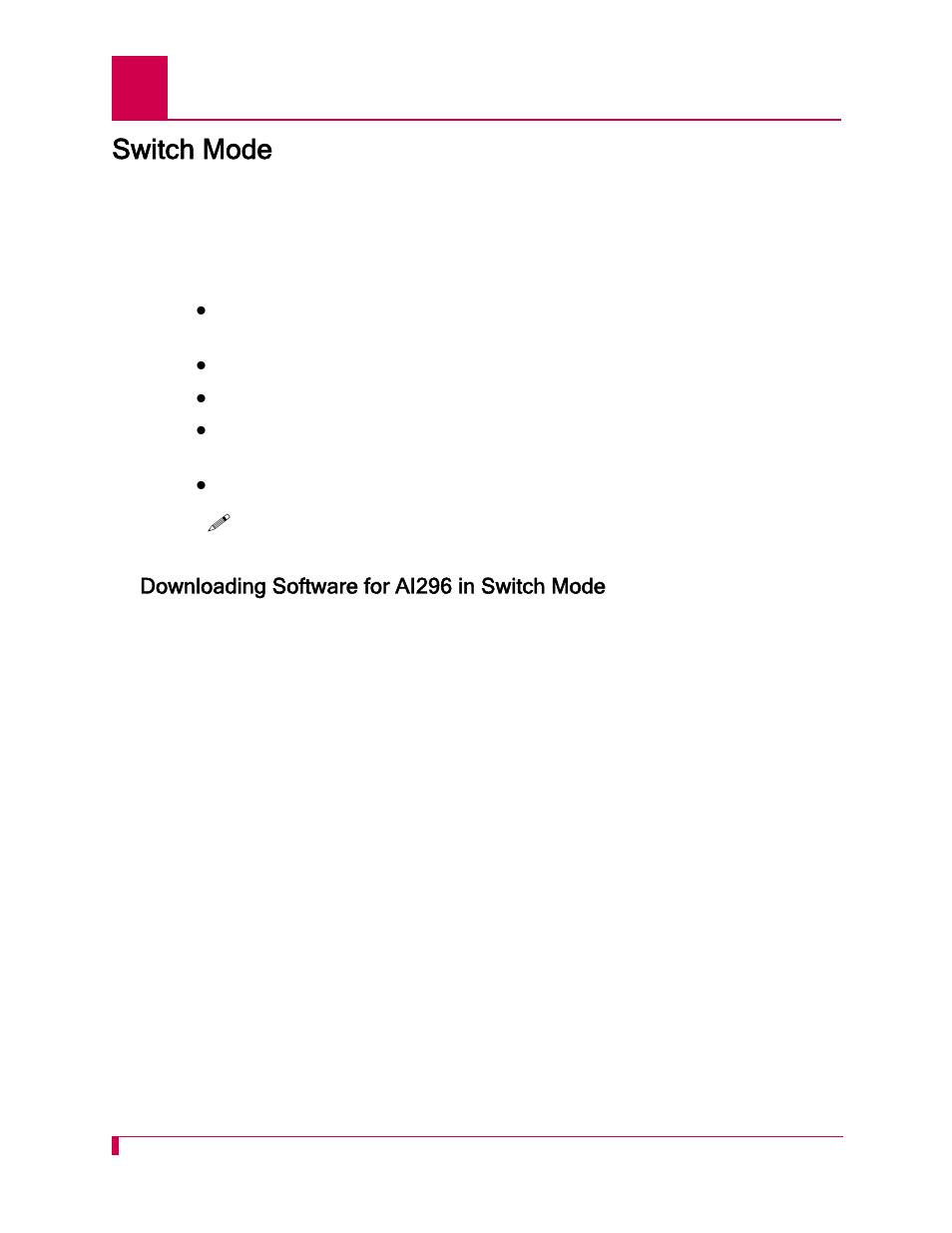 Switch mode, Downloading software for ai296 in switch mode | Kentrox AI296 User Manual | Page 398 / 404