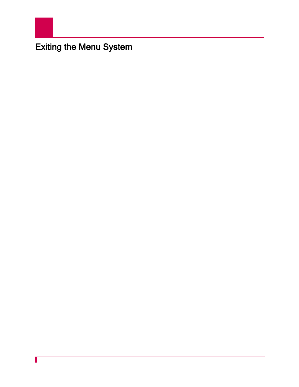 Exiting the menu system, Exiting the menu system -6 | Kentrox AI296 User Manual | Page 40 / 404