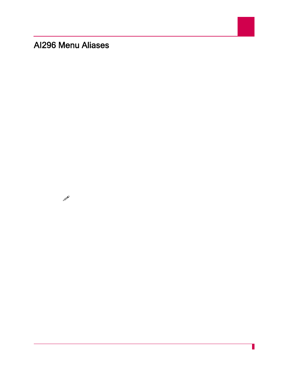 Ai296 menu aliases | Kentrox AI296 User Manual | Page 403 / 404