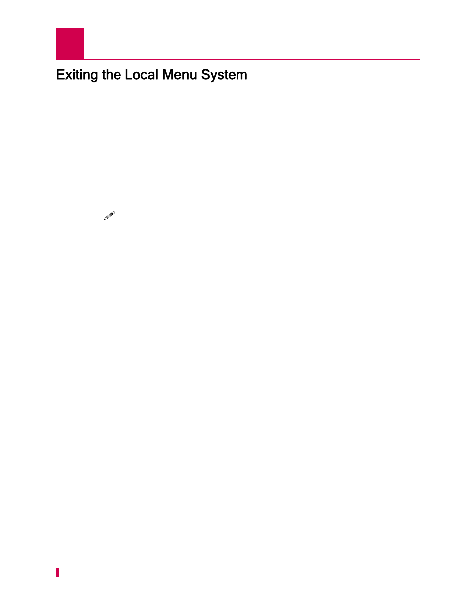 Exiting the local menu system, Exiting the local menu system -10 | Kentrox AI296 User Manual | Page 50 / 404