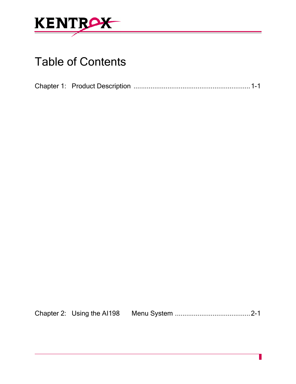 Kentrox AI296 User Manual | Page 9 / 404