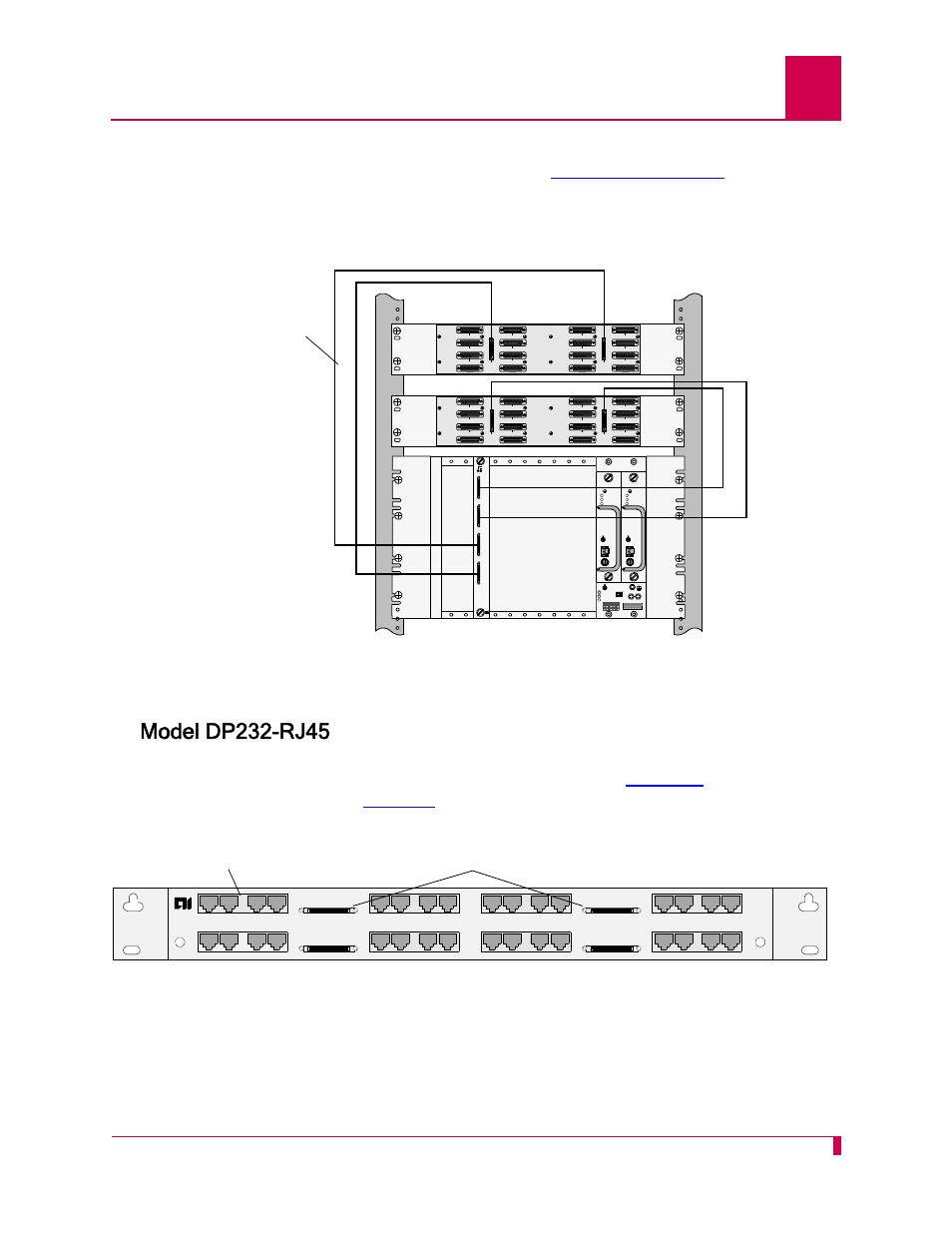 Model dp232-rj45, Model dp232-rj45 -9, Installation procedure | Ai180 chassis), Product description: distribution panels | Kentrox AI232 User Manual | Page 23 / 322