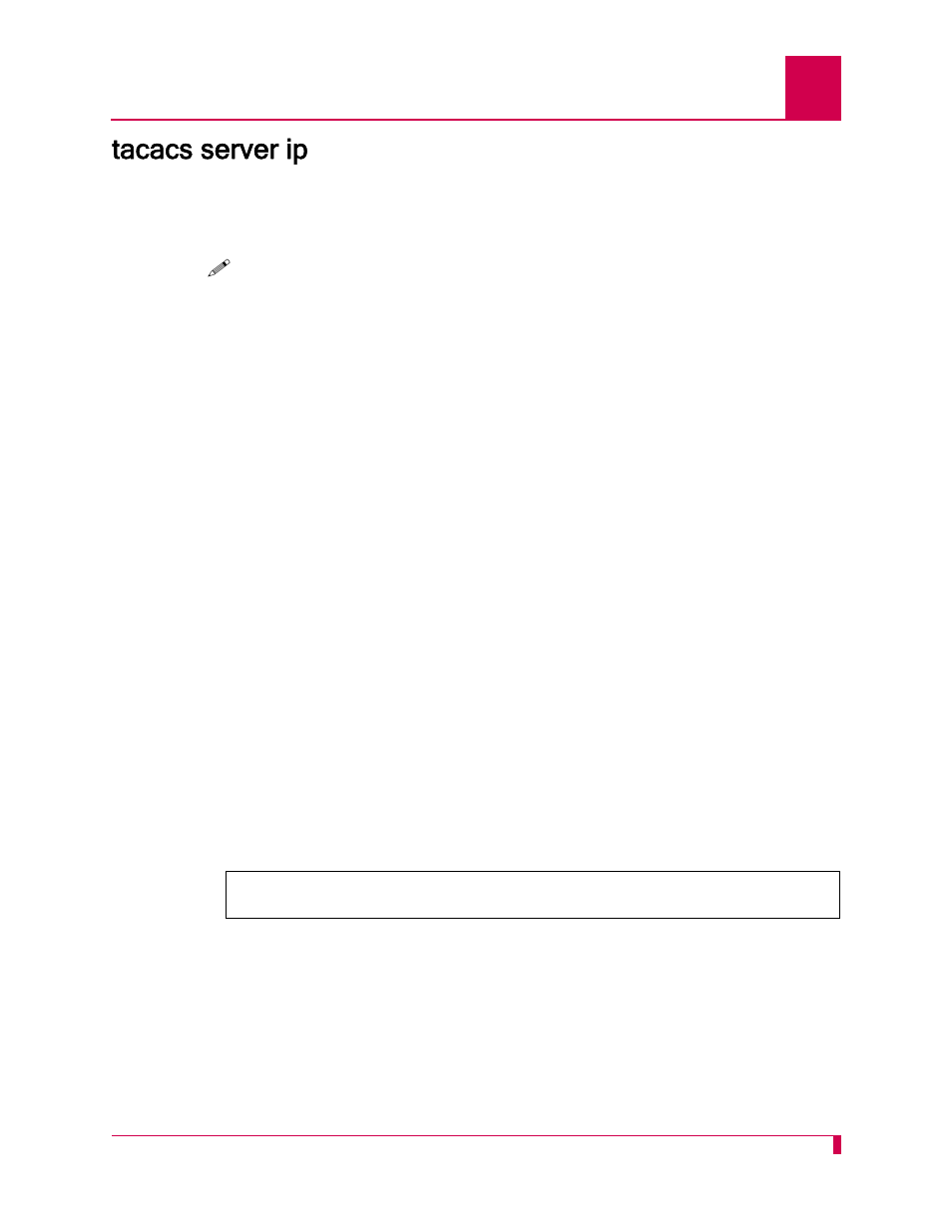 Tacacs server ip, Tacacs server ip -97 | Kentrox AI232 User Manual | Page 269 / 322