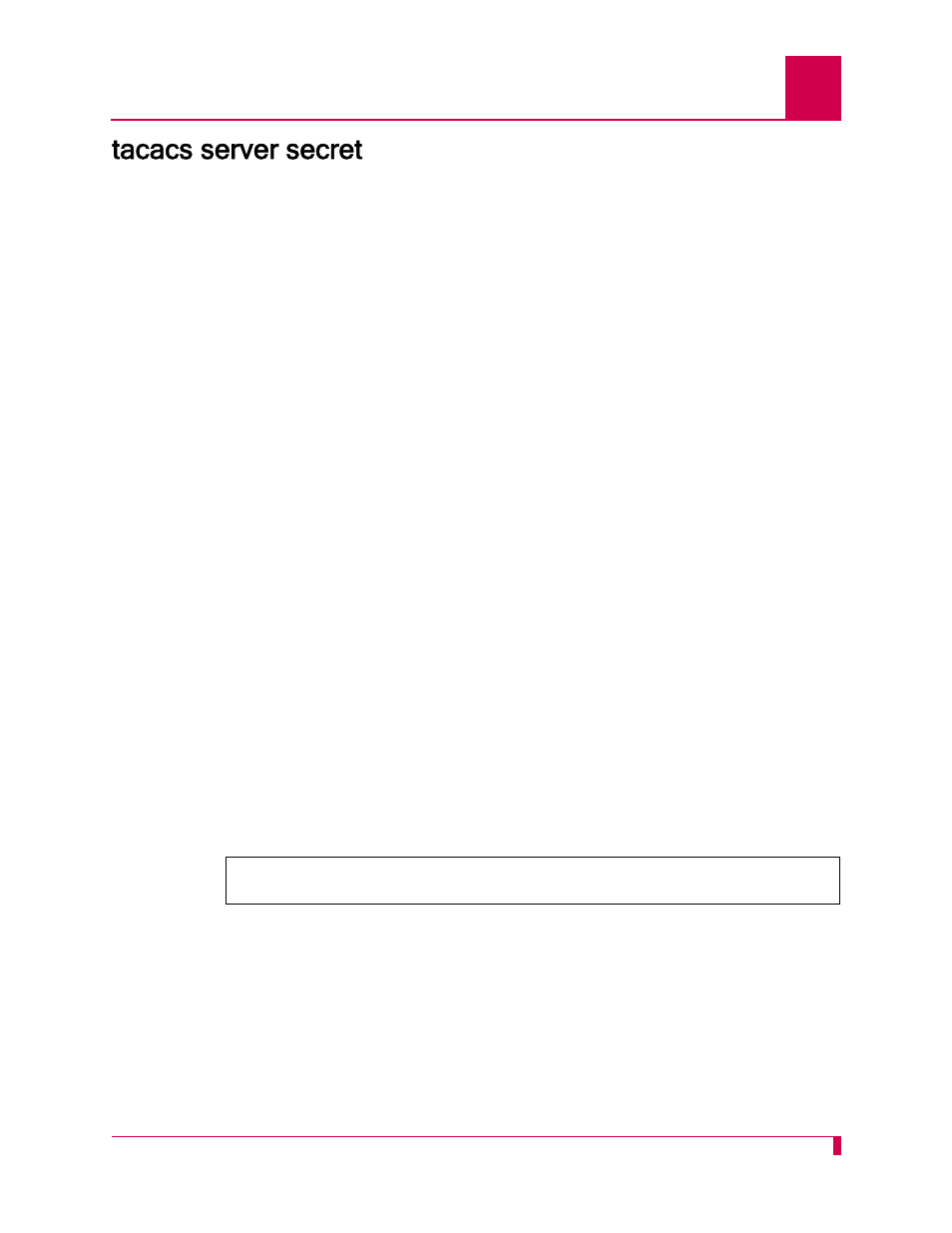 Tacacs server secret, Tacacs server secret -101 | Kentrox AI232 User Manual | Page 273 / 322