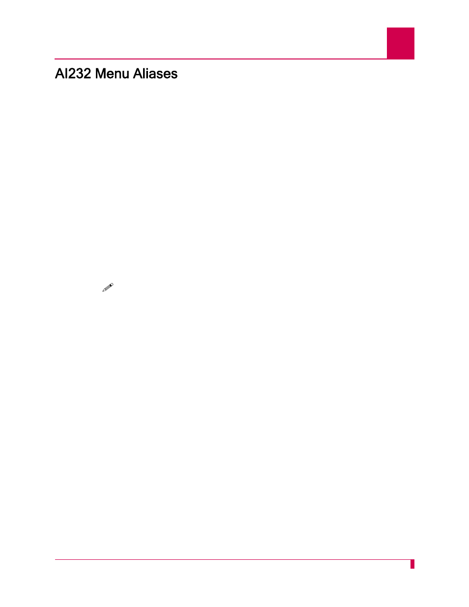 Ai232 menu aliases | Kentrox AI232 User Manual | Page 311 / 322