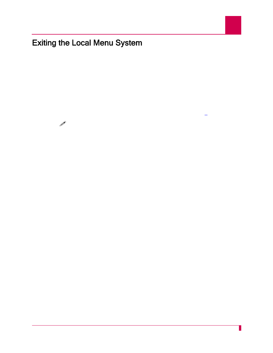 Exiting the local menu system, Exiting the local menu system -11 | Kentrox AI232 User Manual | Page 45 / 322