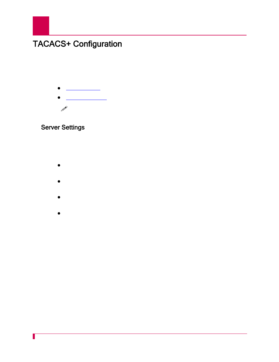 Tacacs+ configuration, Server settings, Tacacs+ configuration -16 | Server settings -16 | Kentrox AI232 User Manual | Page 62 / 322