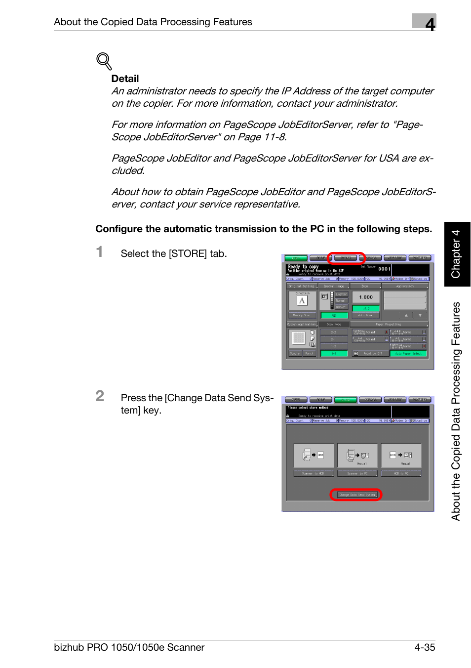 Konica Minolta BIZHUB PRO 1050E User Manual | Page 70 / 190