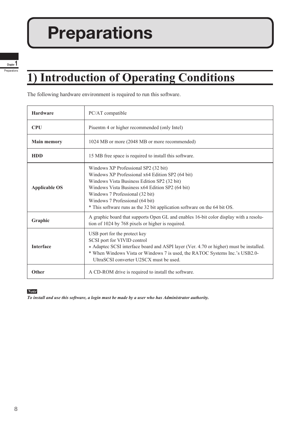 Preparations, 1) introduction of operating conditions | Konica Minolta Polygon Editing Tool User Manual | Page 10 / 270