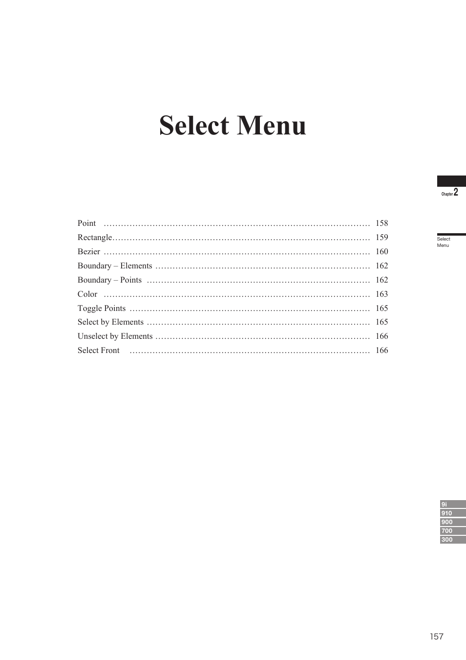 Select menu | Konica Minolta Polygon Editing Tool User Manual | Page 159 / 270