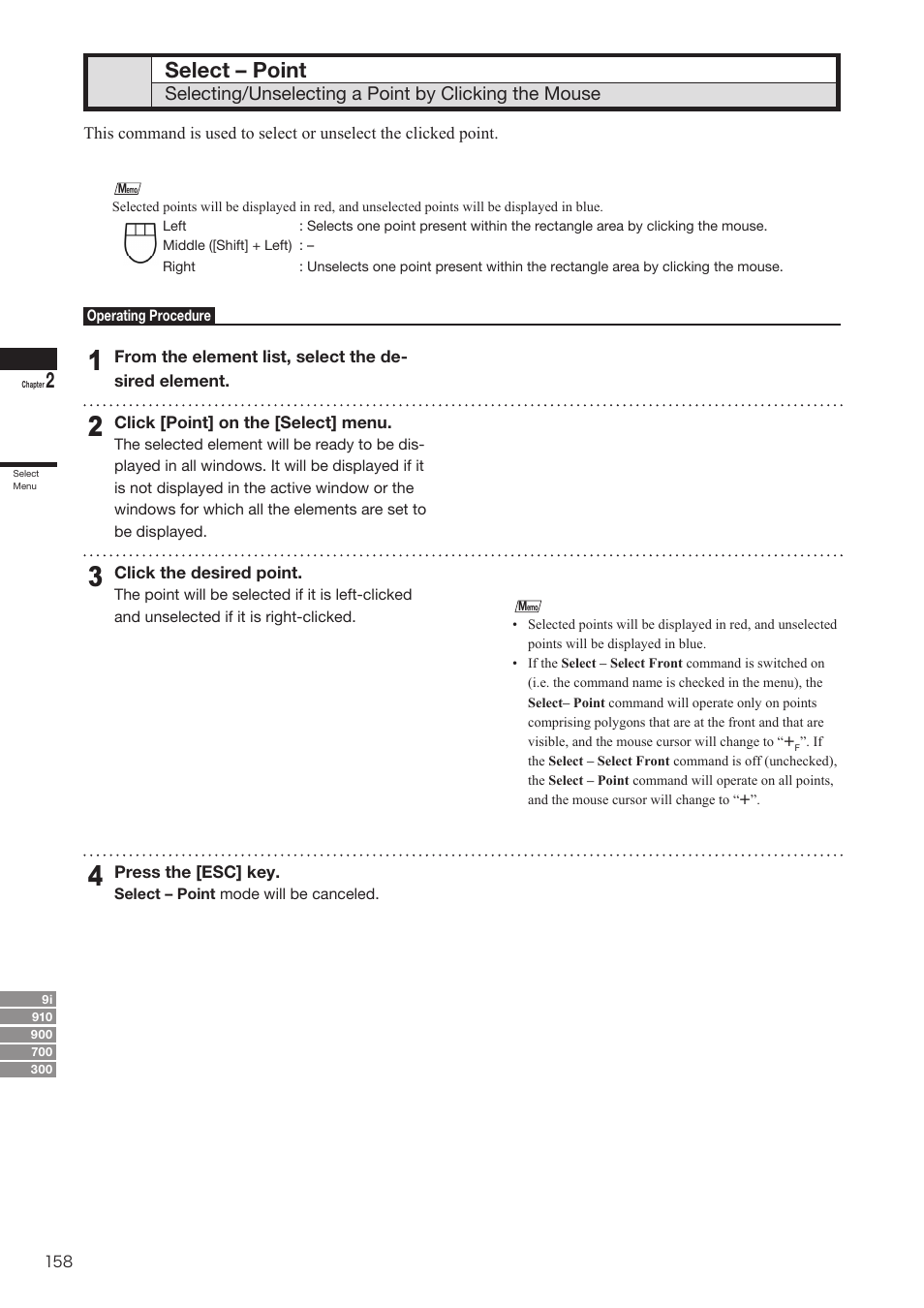 Select – point | Konica Minolta Polygon Editing Tool User Manual | Page 160 / 270