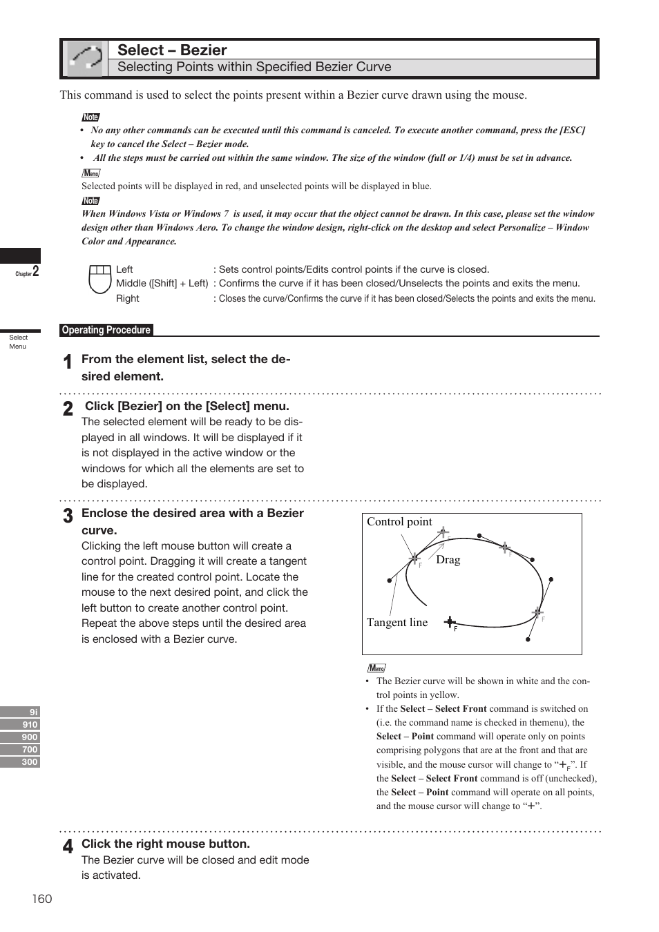 Select – bezier | Konica Minolta Polygon Editing Tool User Manual | Page 162 / 270
