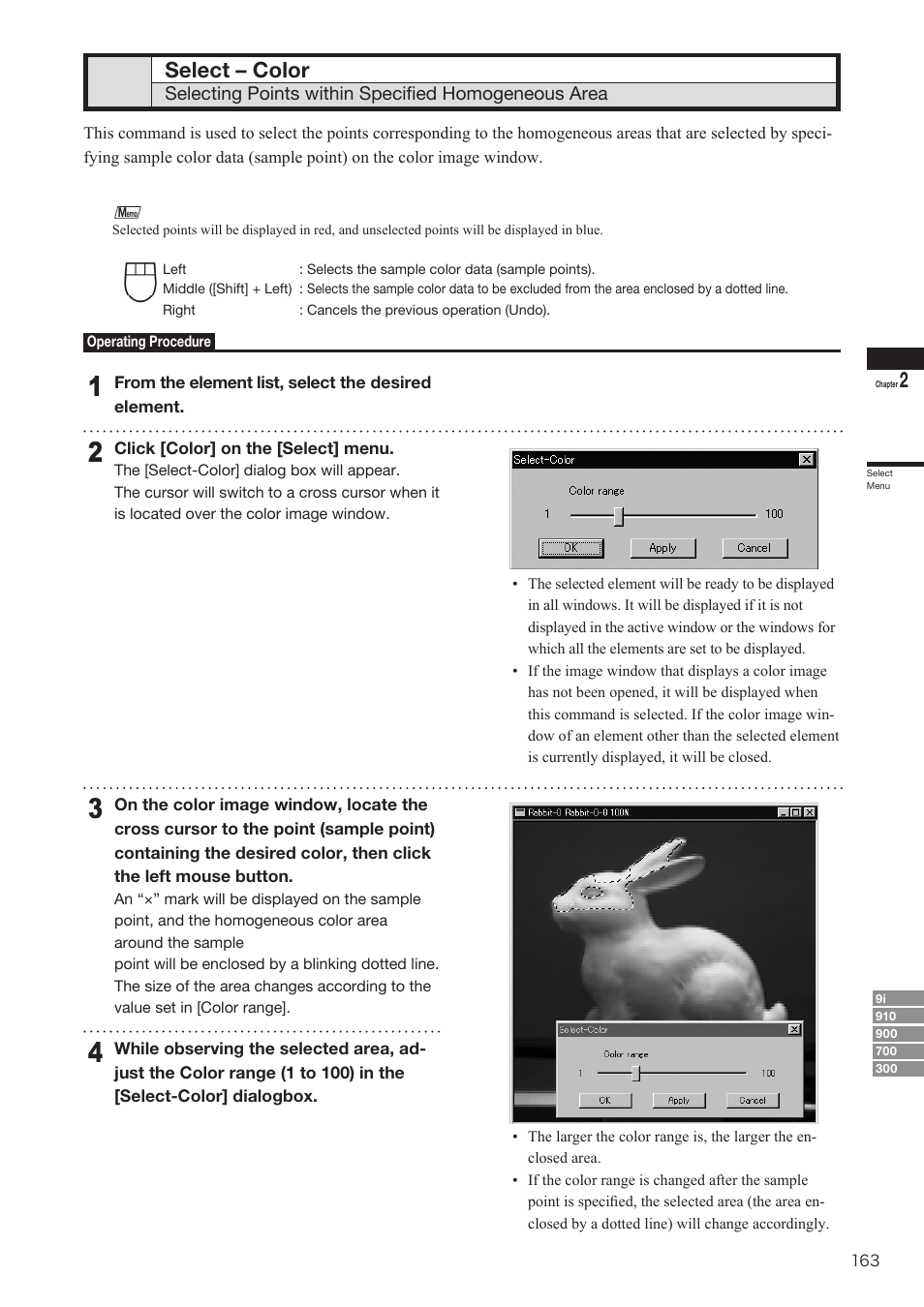 Select – color | Konica Minolta Polygon Editing Tool User Manual | Page 165 / 270