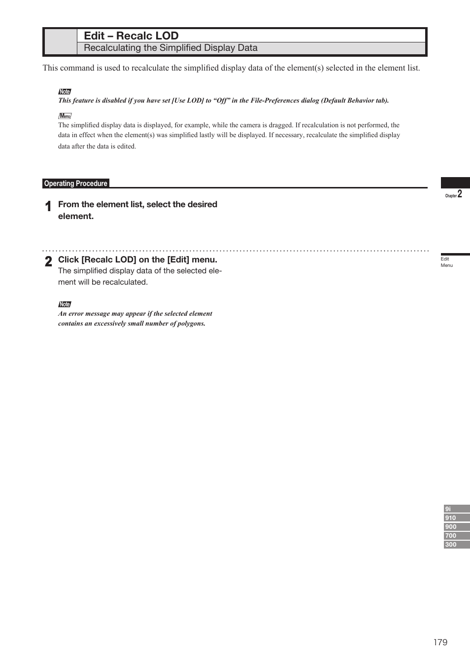 Edit – recalc lod | Konica Minolta Polygon Editing Tool User Manual | Page 181 / 270