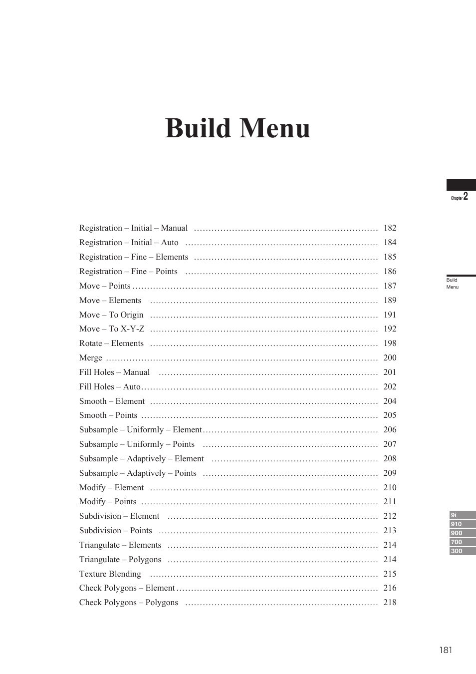 Build menu | Konica Minolta Polygon Editing Tool User Manual | Page 183 / 270