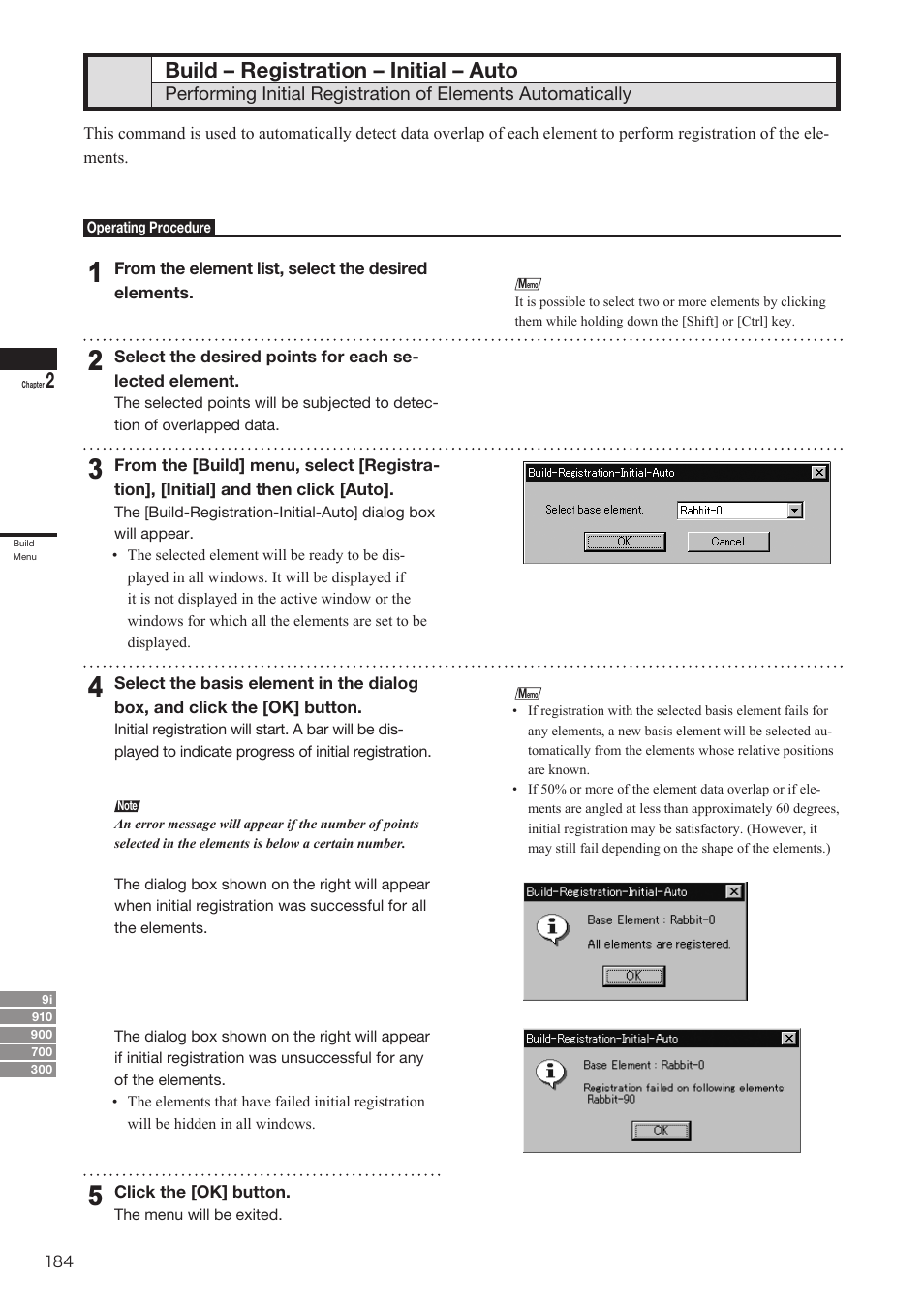 Build – registration – initial – auto | Konica Minolta Polygon Editing Tool User Manual | Page 186 / 270