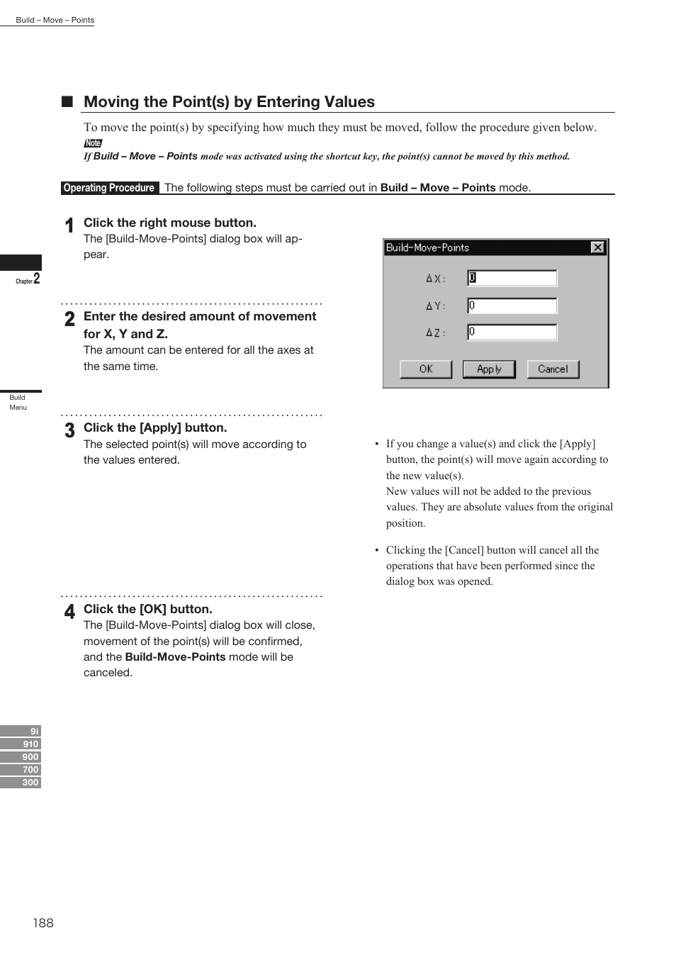 Nmoving the point(s) by entering values | Konica Minolta Polygon Editing Tool User Manual | Page 190 / 270