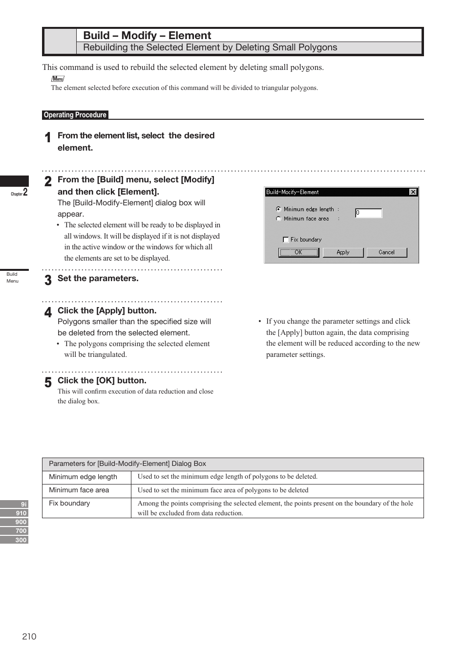 Build – modify – element | Konica Minolta Polygon Editing Tool User Manual | Page 212 / 270