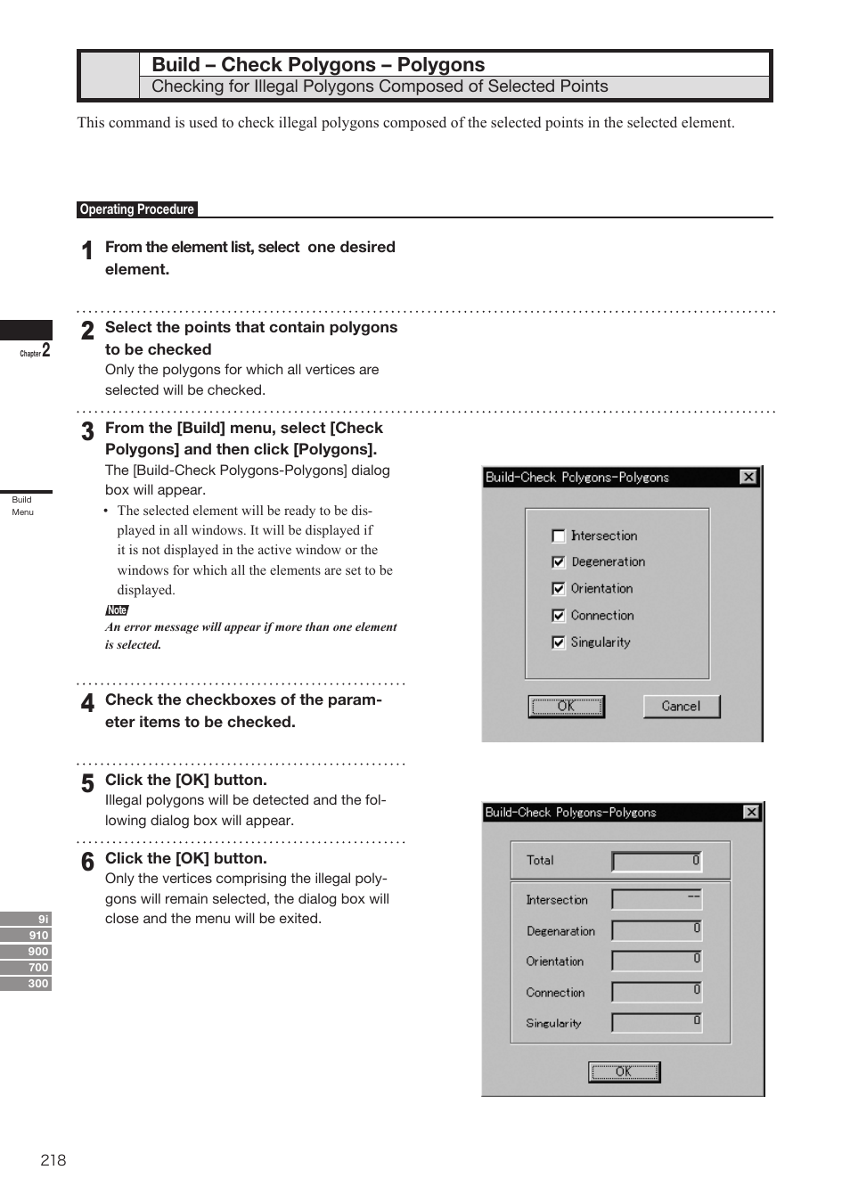 Build – check polygons – polygons | Konica Minolta Polygon Editing Tool User Manual | Page 220 / 270