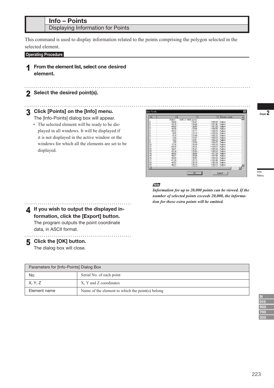 Info – points | Konica Minolta Polygon Editing Tool User Manual | Page 225 / 270