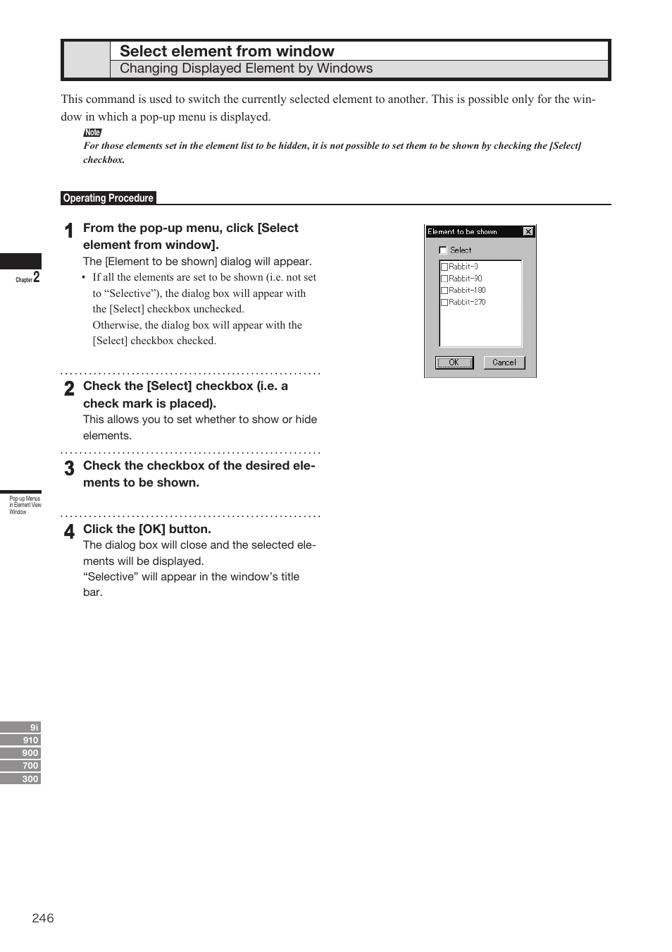 Select element from window | Konica Minolta Polygon Editing Tool User Manual | Page 248 / 270