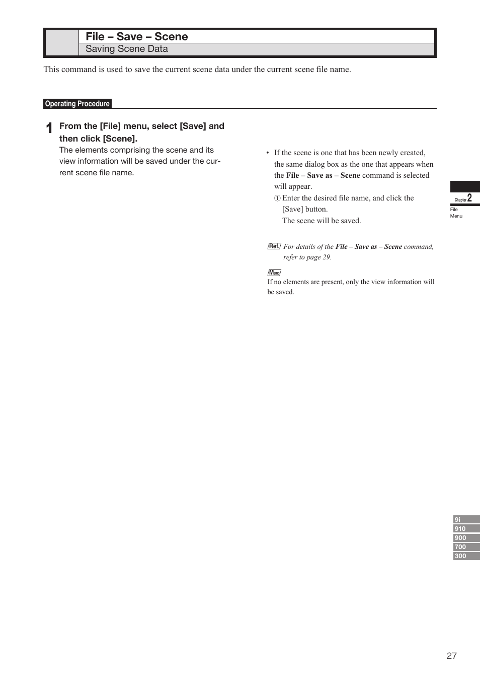 File – save – scene | Konica Minolta Polygon Editing Tool User Manual | Page 29 / 270