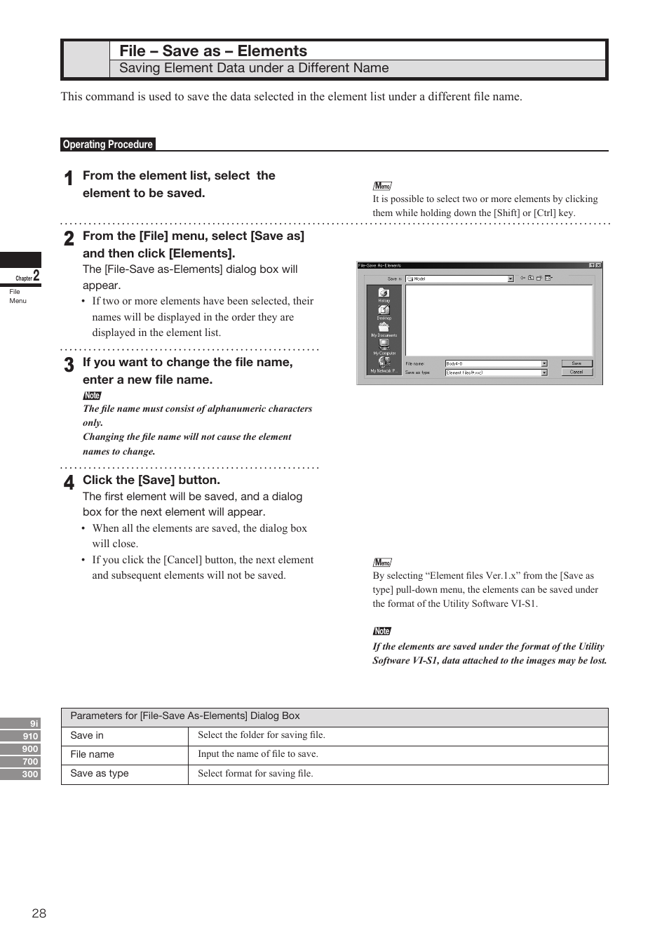 File – save as – elements | Konica Minolta Polygon Editing Tool User Manual | Page 30 / 270