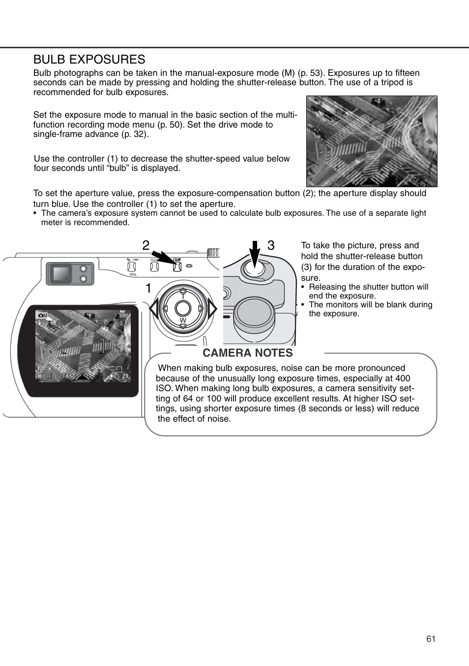 Bulb exposures | Konica Minolta DiMAGE S404 User Manual | Page 61 / 116