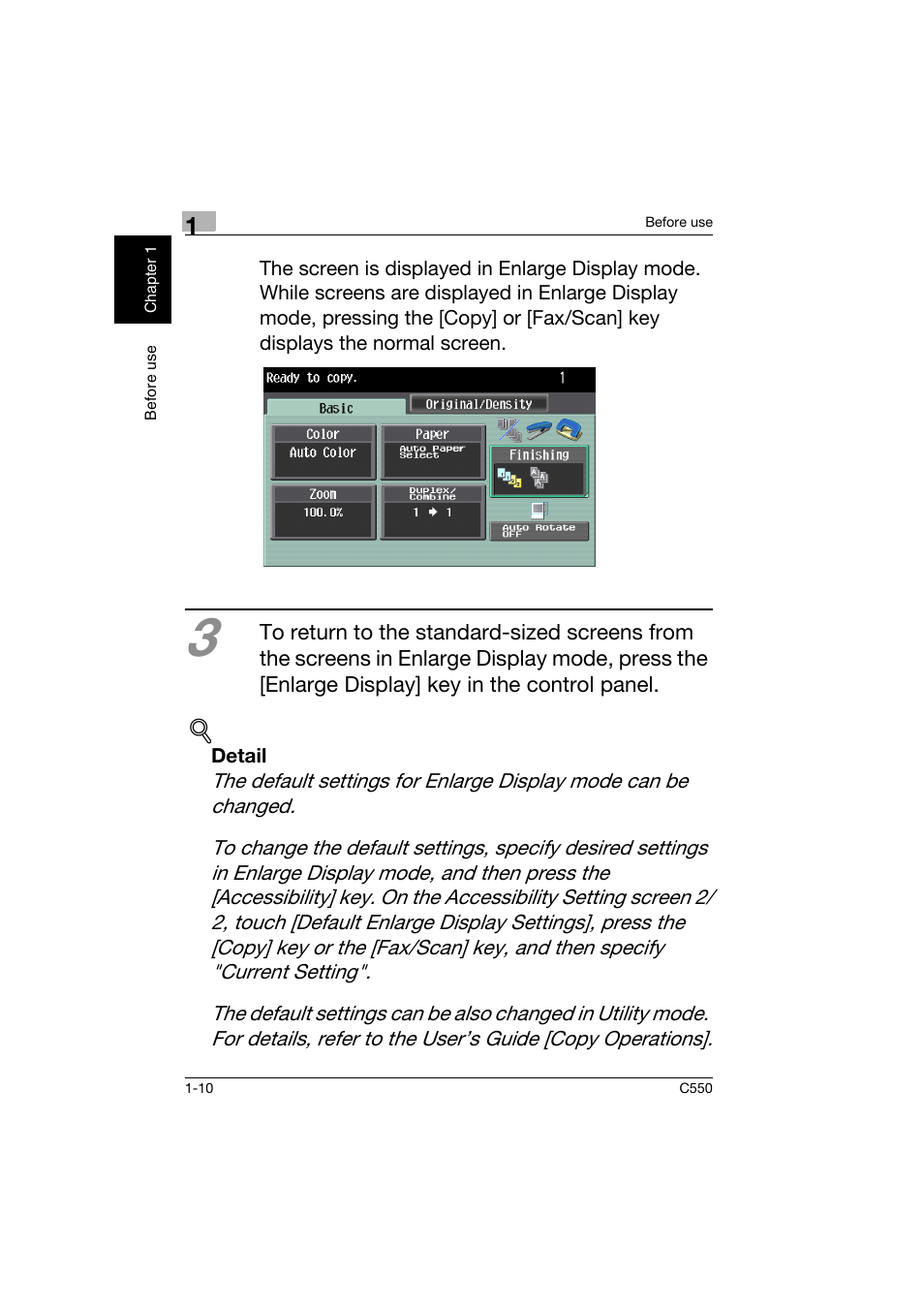 Konica Minolta C550 User Manual | Page 19 / 164