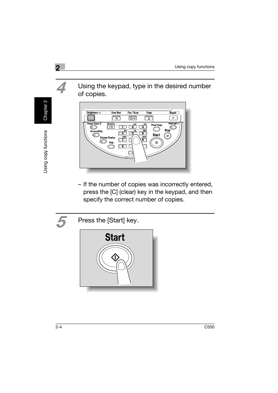 Konica Minolta C550 User Manual | Page 47 / 164