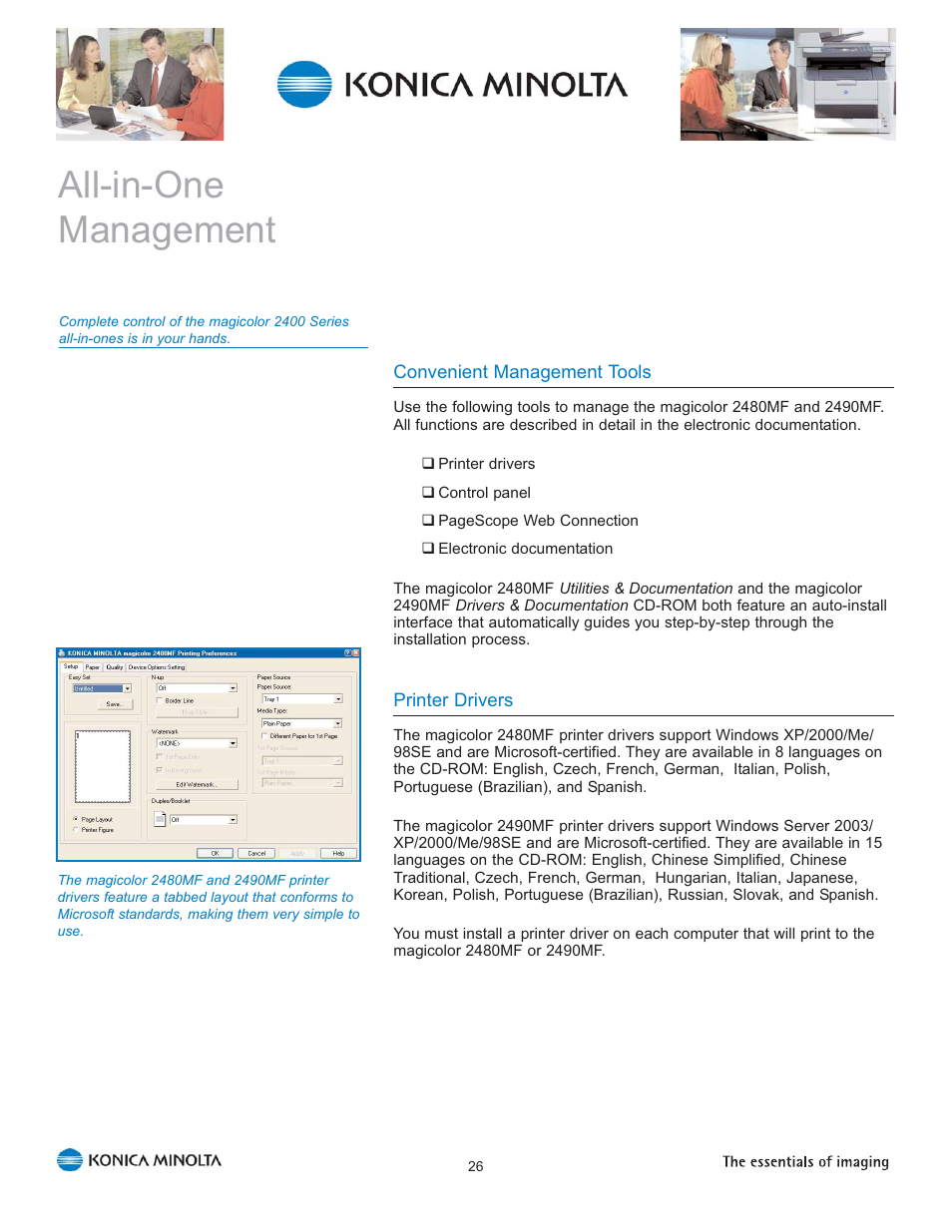 All-in-one management | Konica Minolta Magicolor 2480 MF User Manual | Page 30 / 46